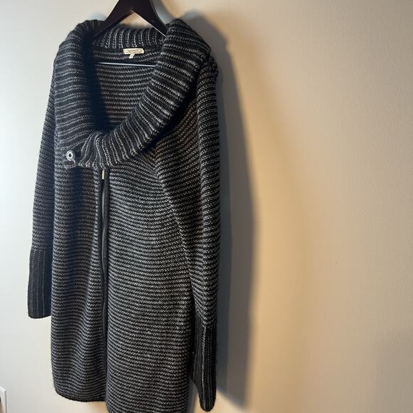 Elisabetta Collection Zip Cardigan Sweater Gray Wool Alpaca Blend Italy L - Picture 6 of 13